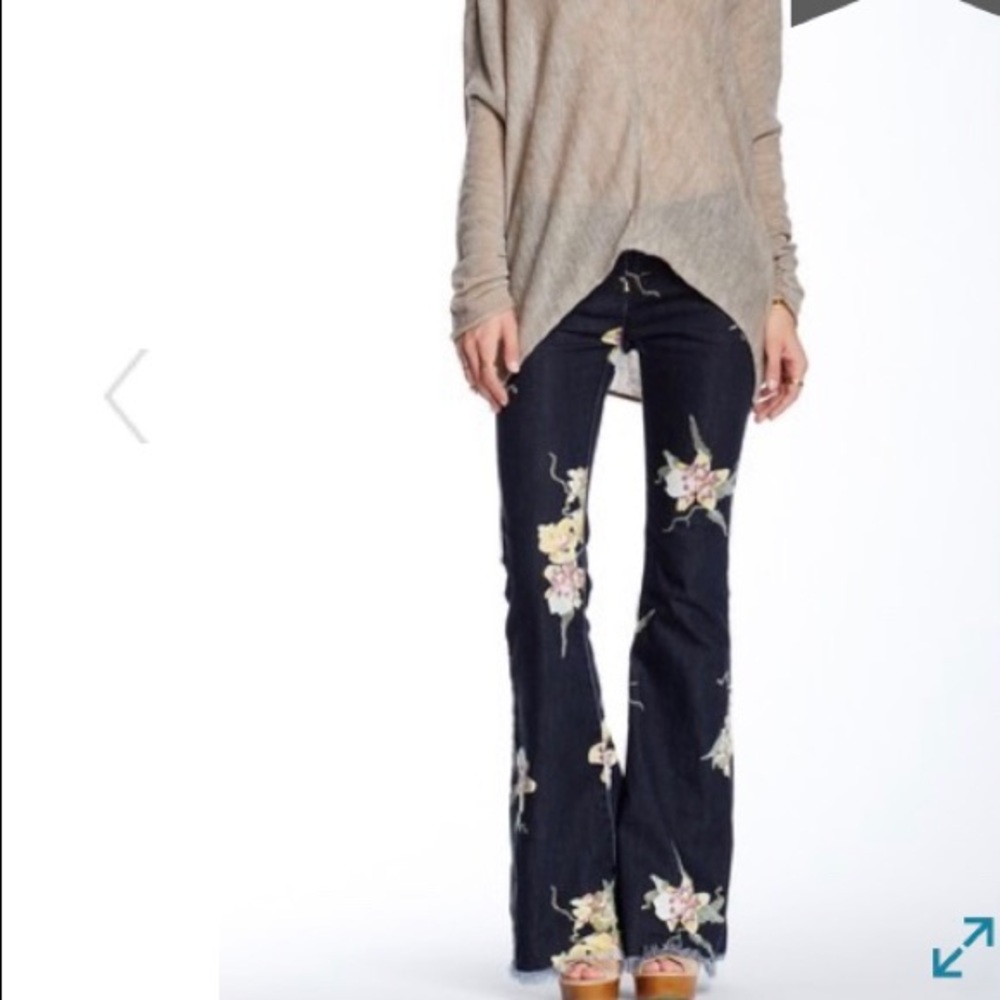 Free People Floral Bali Flare Miami Night Combo